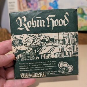 Vintage 1950s View Master - Robin Hood Reels In Original Package - 3 Reels